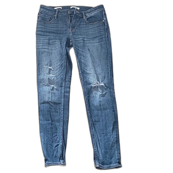 Vigoss 6/28 Women's Skinny Jagger Distressed Blue Jeans - Picture 1 of 4